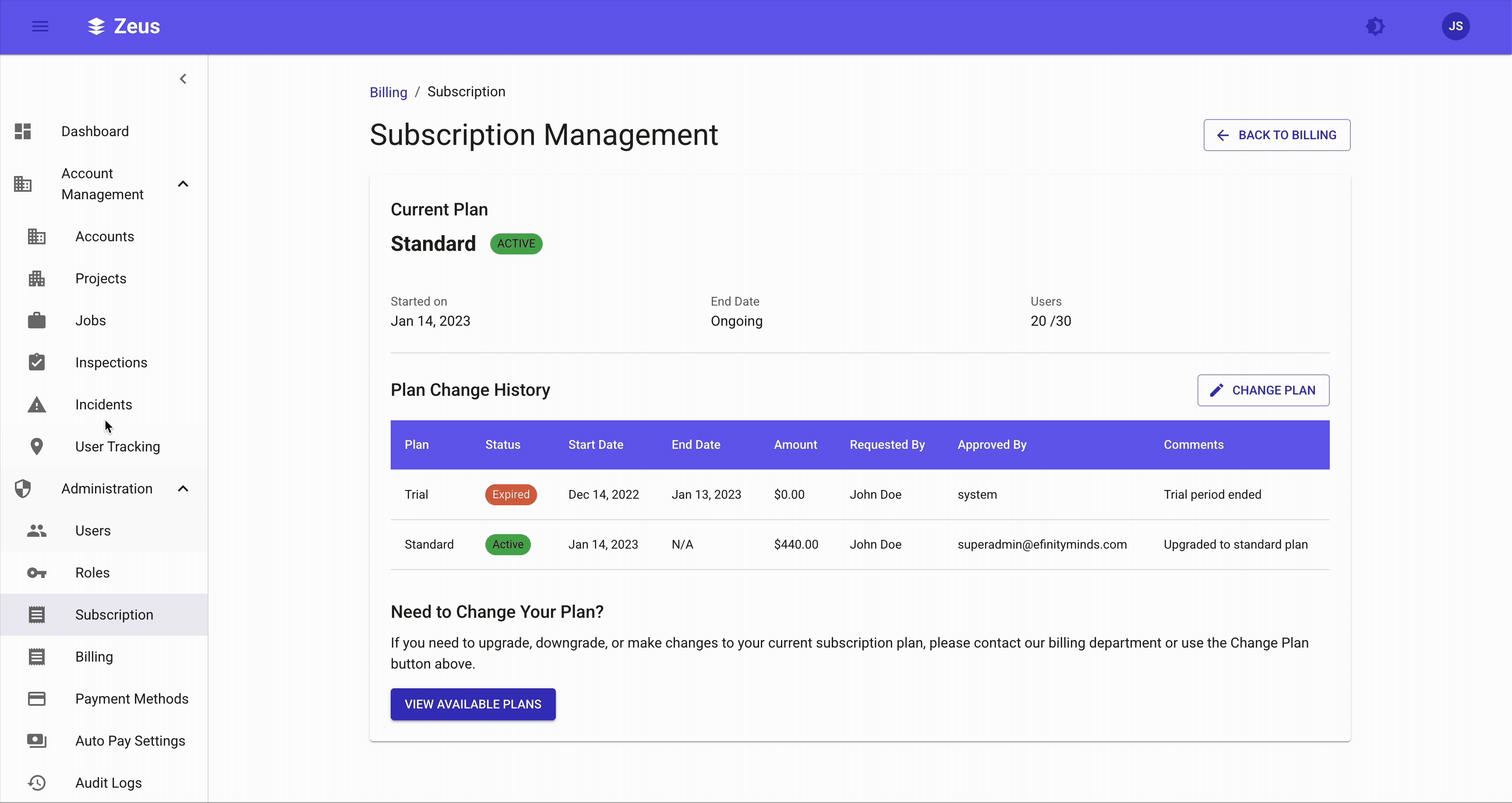 Zooz Jobs Management